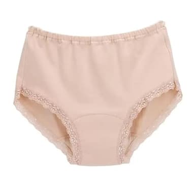 ZiaWorld XL Women Cotton Incontinence Pants, Ladies Washable & Absorbent Pad Brief Knickers, Menstrual Underwear, Protective Leak-Proof Period Panties, Dry and Secure with Odor Control