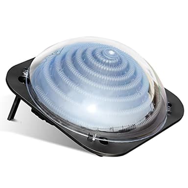 TANGZON Solar Dome Heater, UV-Proof Pool Warmer for Swimming Pool Above Ground, Single Unit Water Heater with Hose Connectors, Outdoor Solar Heater for 10000L Water