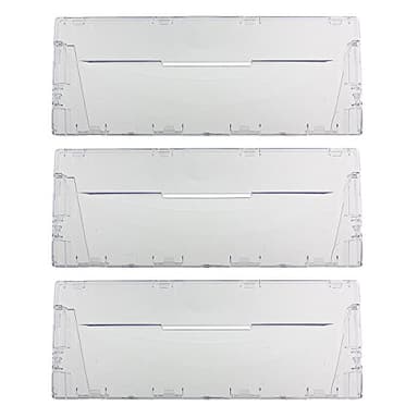 Spares2go Plastic Drawer Flap Front Handle for Indesit CA55 CAA55 NCA55 Series Fridge Freezer (Pack of 3)
