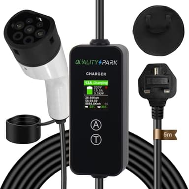 EV Charger Cable Type 2 to 3 Pin Plug 5M,[8/10/13A] Ev Charger 3.3kW, Adjustable Current Portable 3 pin ev Charger with Timing Delay,IP66 Waterproof,Type 2 Charging Cable for EV & PHEV