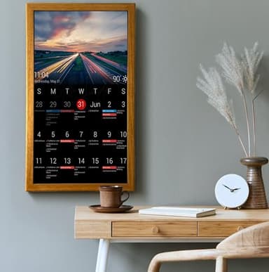 24 inch Smart Digital Display | Busy Families | Calendars | Organise Your Life | Picture Frame Display | Smart Calendar (Portrait) Non-Touchscreen