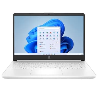 HP 14s-dq0508na 14" Laptop | HD 1366 x 768 220 Nits Display | Intel Celeron N4120 Quad Core CPU | 4GB DDR4-2400MHz RAM | 128GB PCIe NVMe M.2 SSD | Windows 11 Home | White