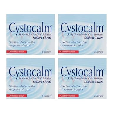 Cystitis Relief Sachets | Fast-Acting Cystitis Treatment for Women | Pack of 4x6 for Effective Urinary Tract Support