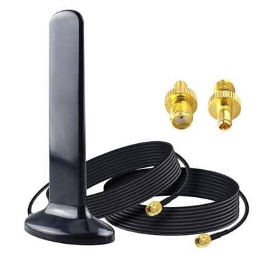 YILIANDUO 4G 5G Antenna 10dBi Outdoor WiFi Antenna Magnetic Base LTE Aerial with Dual SMA Adapter Cable + SMA TS9 Adapters for 2G/3G/4G/5G/LTE Wireless Router NB-loT Network