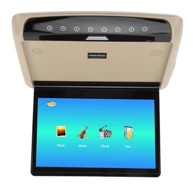Car Overhead Player, 11.6 Inch 1080P IPS Screen 170 Deg Opening Angle Car Overhead Flip Down Monitor Screen Dispaly Support USB HDMI BT AV Inputs Ultra Thin Mounted Car Roof