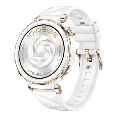 HUAWEI WATCH GT 5 Pro 42 mm Smartwatch, Sharp-Edged Design, Pro-level Sports Watch, Health Tracking, ECG monitoring, up to 7 Days Battery Life, GPS, Bluetooth call, iOS& Android Compatible, White
