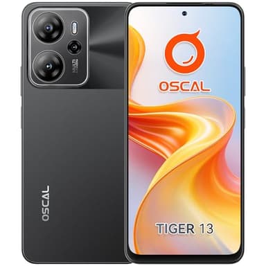 OSCAL TIGER 13 5G Mobile Phones, Gemini AI Android 14 5G Smartphone, 24(8+16)GB+256GB/TF 2TB Gaming Phone, Octa Core,50+8MP,90Hz 6.67"HD+ Dual Sim,5000mAh,Face ID/Fingerprint/NFC/BT5.0/OTG/GPS(Black)