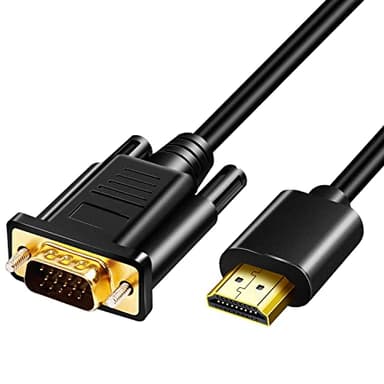 Herfair HDMI to VGA Cable,Gold Plated 1080P Adapter,Active HDMI Digital to VGA Analog Video Converter Cable for Desktop, Laptop, Projector, Monitor, HDTV, Xbox (1m)