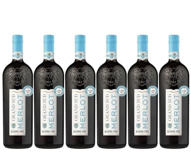 Grand Sud - Alcohol Free Red Wine, round and fruity Merlot (6 x 1 L)