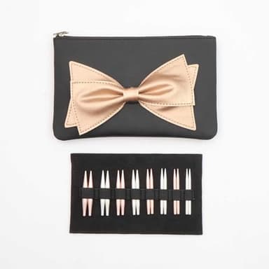 KnitPro Knitting Needle Gift Set - Interchangeable Circular, ‘Mini Bouquet’, 8 Pairs Aluminium Needles 3.0-6.0mm, 4 Swivel Cables 27cm & 30cm, End Caps, Cable Keys, Finishing Needle, Stitch Holders