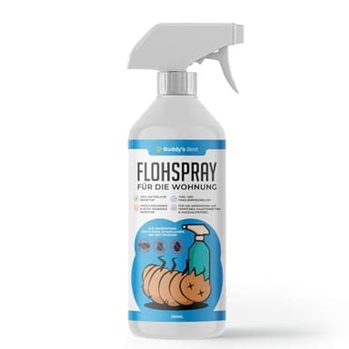 Buddy's Best Flea Spray for Home | Helps Manage Fleas, Dust Mites & Bed Bugs | Use on Carpets, Pet Beds & Home Furniture | Natural Formula with Essential Oils | Safe for Pets & Family