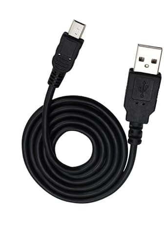 iTechCover USB Cable Charging Cord/Charger Power Lead Wire Compatible with Doro EASY Phones 6520 (Tesco) / Black / (2m / 6.6ft)