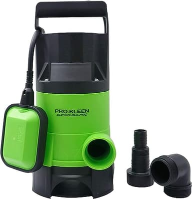 Pro-Kleen Submersible Water Pump - Electric 400W for Clean or Dirty Drain Water with Float Switch, 8000L/H, 10M Power Cable - for Floods, Hot Tubs, Pools, Wells, Pond, Basement, Cellar