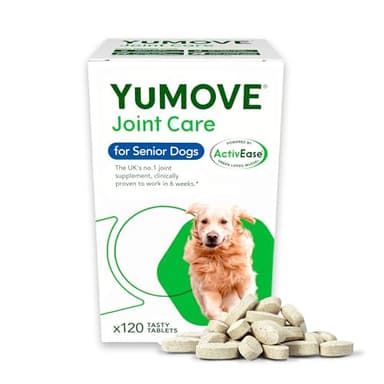 YuMOVE Senior Dog Joint Supplement, Higher Strength for Joint Care, Essential Hip & Joint Aid for Older Dogs with Glucosamine, Chondroitin, Green Lipped Mussel, Aged 8+, 120 Tablets