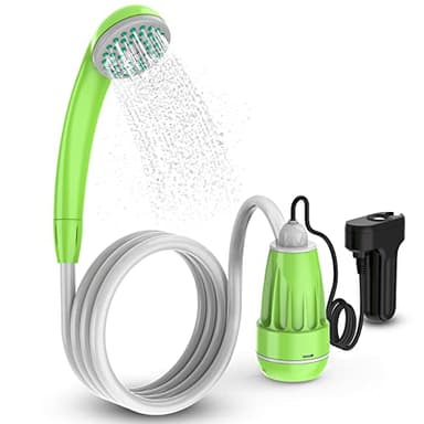 Camping Shower Portable Dog Shower - Rechargeable Outdoor Travel Shower for Toilet Tent, Electric Dog Washer Shower Pump Kit