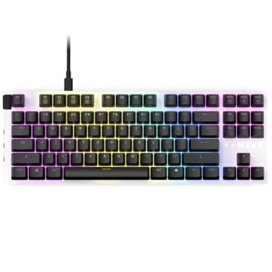 NZXT Function 2022 TKL Mechanical PC Gaming Keyboard - Illuminated - Linear RGB Switches - MX Compatible Switches - Hot Swap - Durable Aluminum Top Plate - Gaming Keyboard UK | EN (QWERTY) White
