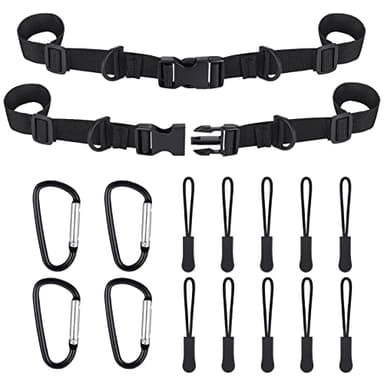 Zocipro 2Pcs Backpack Chest Strap, Adjustable Backpack Straps Belt with 4Pcs Quick Release Buckle and 10Pcs Zipper Pulls for Hiking, Running, Outdoor Activities
