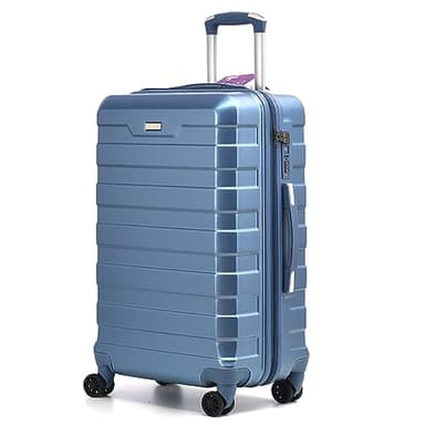 RMW Suitcase Large Medium Cabin Size | Hard Shell | Lightweight | 4 Dual Spinner Wheels | Trolley Luggage Suitcase | Hold Check in Luggage | TSA Combination Lock (Ice Blue, Medium 24")