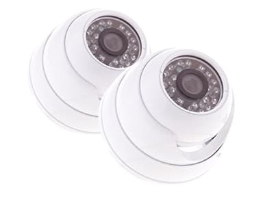 Yale Indoor HD 720 Dome Camera Twin Pack, HDC-302W-2,Yale SV-8C-4ABFX Smart Home CCTV Kit-HD1080, 4 Camera, 8 Channel, 2TB Harddrive, Black