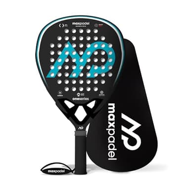 MaxPadel, Padel Tennis Racket, Carbon Fibre, One Series, 3K Carbon, Suitable for Beginner, Intermediate and Advanced Players, Max Paddle Bag and Cover Included