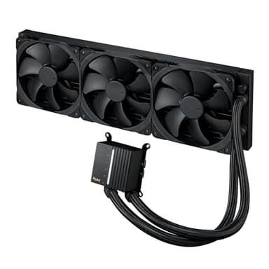 ASUS ProArt LC 420 all-in-one CPU liquid cooler with illuminated status meter, 3x Noctua NF-A14 industrial PPC-2000 PWM 140mm radiator fans, compatible with Intel LGA 1700/1200/ 115x & AMD AM5/ AM4