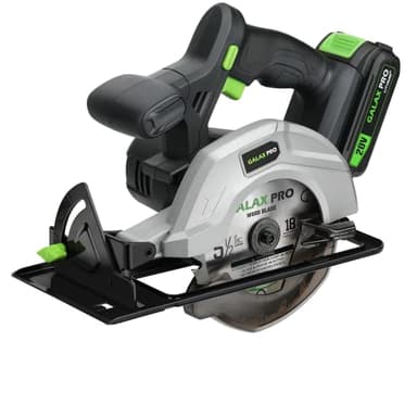 GALAX PRO Circular Saw, 140mm Cordless Circular Saw 20V with 2 Blades (18T+48T), 3800RPM Variable Speed, Includes 2.0Ah Lithium Battery and Charger, Max Cutting Depth 41mm(90°), 36mm(45°)