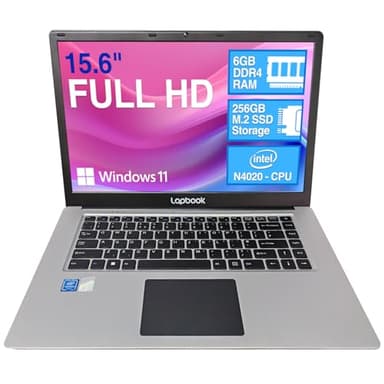 15.6" Full HD Laptop - 6GB RAM 256GB SSD Windows 11 Home, WIFI, Integrated Webcam - S15 N2 15 Inch Lightweight Laptop