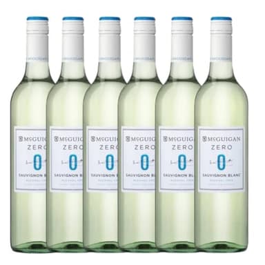McGuigan Zero Sauvignon Blanc Alcohol Free Wine | Non alcoholic wine | authentic taste ABV 0% | Ideal for Non Drinkers and Drivers | Pack of 6 bottles |75cl
