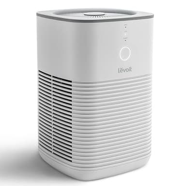LEVOIT Air Purifier for Home Bedroom, Dual HEPA Filters with Aromatherapy Diffuser, Quiet Sleep Mode, Air Cleaner for Smoke, Allergies, Pet Dander, 100% Ozone Free, LV-H128, Gray