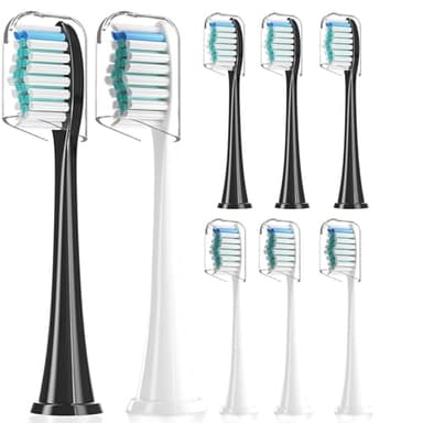 Rebeool Replacement Brush Heads Compatible with Philips Sonicare Electric Toothbrush, Protective 4300 3100 Brush Head, Medium Softness Bristles for More Delicate Cleaning x8