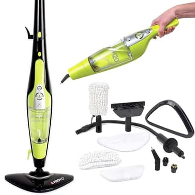 H2O HD Steam Mop and Handheld Steam Cleaner – for Floors, Carpets, Windows, Upholstery, Kitchens & Bathrooms
