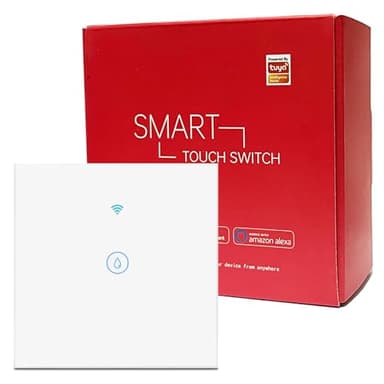 Bkiyougo Smart Immersion Heater Timer Switch, 40A Wi-fi Smart Water Heater Timer Switch, Smart Wall Touch Boiler Switch Works With Alexa Google Home, Smart Life, Light Timer Switch, 8000W