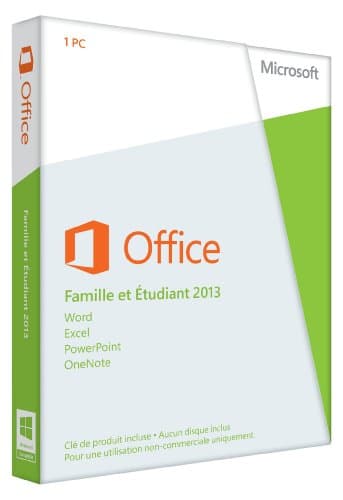 Microsoft Office Home and Student 2013 - Product Key Card French
