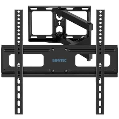 BONTEC TV Wall Bracket for 26-60 Inch LED LCD, with Swivel, Tilt, and Extension from 80 to 500mm. Full Motion TV Wall Mount Capability of 45KG, Including HDMI Cable and Bubble Level, Max. VESA 400x400