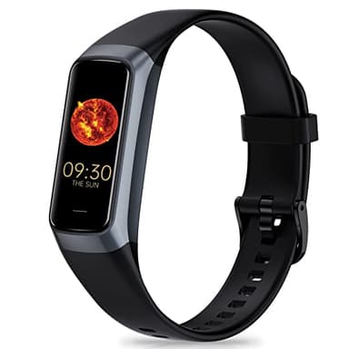 Zeacool Fitness Tracker with 24/7 Heart Rate, Blood Oxygen Blood Pressure Sleep Monitor, Activity Trackers IP68 Waterproof,Step Counter Calorie Pedometer Health Smart Watch for Women Men (Black)