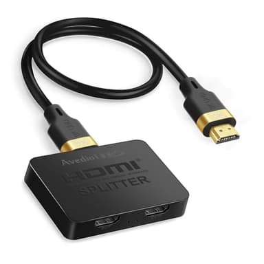 avedio links 8K HDMI Splitter 1 in 2 Out with 4ft 8K HDmi Cable, 4K@120Hz HDMI 2.1 Splitter for Dual Monitors, Support HDCP2.3, VRR, ALLM, Dol-by Vision,Atmos, 48Gbps Mirror Only(Not Extend)
