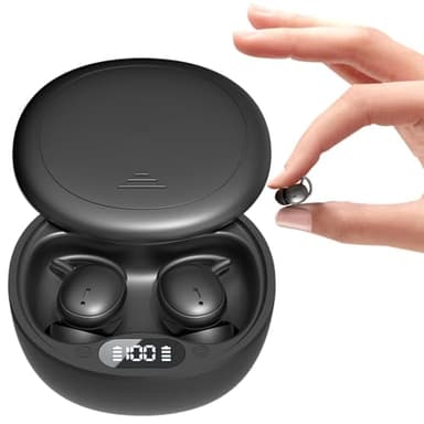 Small Mini Invisible Wireless Earbuds Sleep Ear Buds Noise Cancelling In Ear Headphones Wireless Bluetooth Sleep Earphones for Small Ears Soft Headphones for Sleeping Bluetooth Invisible Earphones ENC