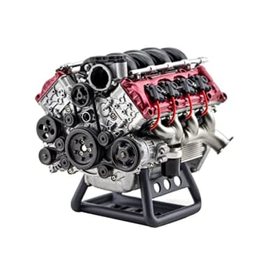 V8 Engine Kit for Adults, MAD RC Dynamic Internal Combustion Engine Model, DIY Assembly Engine for AX90104 SCX10Ⅱ Capra VS4-10 Pro/Ultra Model Car - KIT Version