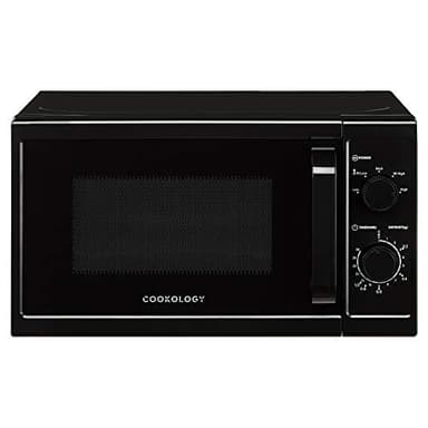 Cookology CMAFS20LBK 800W Freestanding Microwave in Black - 20 Litre Capacity - 25cm Turntable - 5 Cooking Power Levels - Quick Defrost Setting & Dial Timer