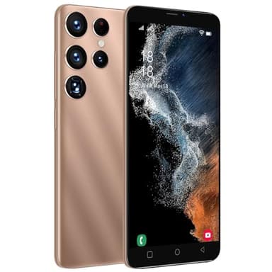 SanHii Cheap Mobile Phones, 5.0 inch Display, 16GB ROM【128GB Extension】, Android 9.0, Dual SIM, 3 Cards Slots, WIFI,Face Unlock Phones (SanHii-24Ultra (Gold))