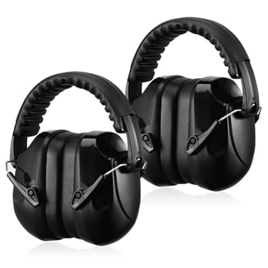 Zocipro 2Pcs Adults Ear Defenders, SNR 34dB Noise Cancelling Headphones with Adjustable Headband, Hearing Protection Earmuffs for Shooting Hunting Construction Work Mowing