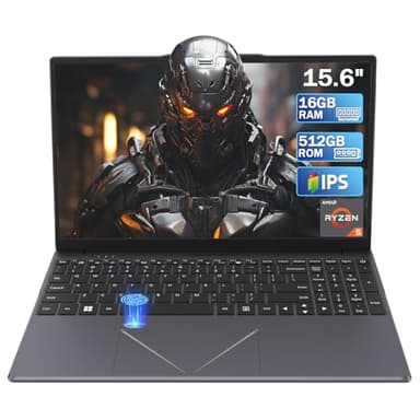 15.6" Laptop PC 16GB DDR4 512GB SSD, HD Laptop AMD Ryzen 5 3500U Processor AMD Integrated Graphics Laptop Computer with Touch ID 2.4/5G WiFi Bluetooth 2xUSB 3.0 for Office/Gaming (Ryzen 5 3500U)