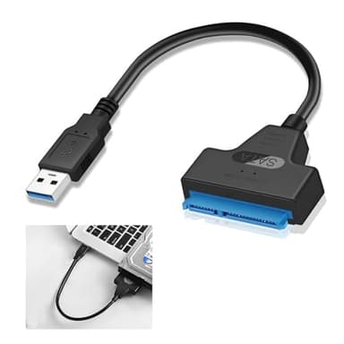 WrteEase USB 3.2 to SATA Adapter Cable for 2.5" SSD HDD Drives - Super Fast Data Transfer for 2.5" SSD HDD, SATA Cable Converte, Compatible with SATA I II III, Plug and Play with LED Indicator