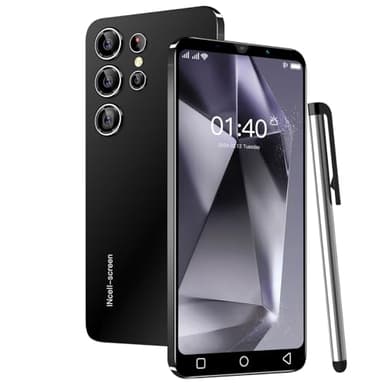 QrZrQ Cheap Mobile Phones, 5.0" HD Screen, Android Phone, 16GB(up to 128GB), Dual Camera, 2G Dual SIM Free Unlocked, Face ID/WIFI/3.5mm Jack (Q24Ultra-Black)