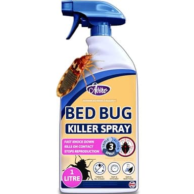 Aviro Bed Bug Killer (1 Litre) - Bed Bug Treatment Spray Approved For Use On Mattresses, Carpets And Hard Surfaces. Professional Strength For Immediate Control And Long Lasting Prevention