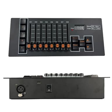 MiBoce Small DMX 512 Controller, 40 Channel Stage Light Controller, with LCD Display, Rechargeable Light Console, for Live House Bar Parties