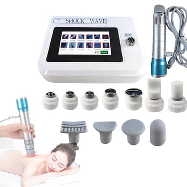 ED Shockwave Therapy Device, Extracorporeal Shockwave Therapy Device, Deep Tissue Massager with 11 Heads for Body Percussion, Muscle Relaxation and Pain Relief
