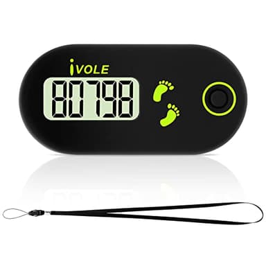 Flintronic Mini Pedometer 3D Walking Pedometer, Portable Sports Pedometer with Clip Lanyard, Track Steps in Real Time, Pedometer for Older Kids/Fitness Men/Women/Elders