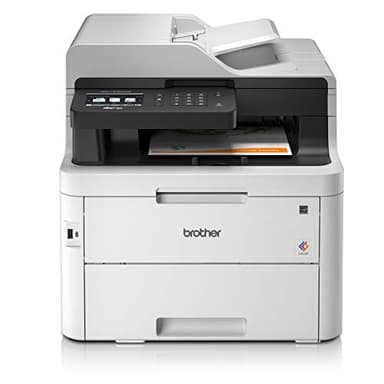 Brother MFC-L3750CDW Colour Laser Printer - All-in-One, Wireless/USB 2.0, Printer/Scanner/Copier/Fax Machine, 2 Sided Printing, A4 Printer, Small Office/Home Office Printer, UK Plug