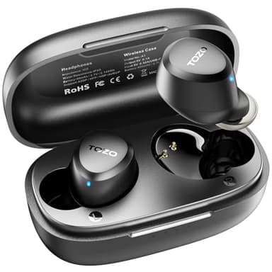 TOZO A1 Wireless Earbuds, Bluetooth 5.3 Earphones, Support APP EQ Setting, 30H Long Playtime, Ear Buds with HiFi Stereo Sound, Light-Weight Wireless Earphones, IPX5 Waterproof